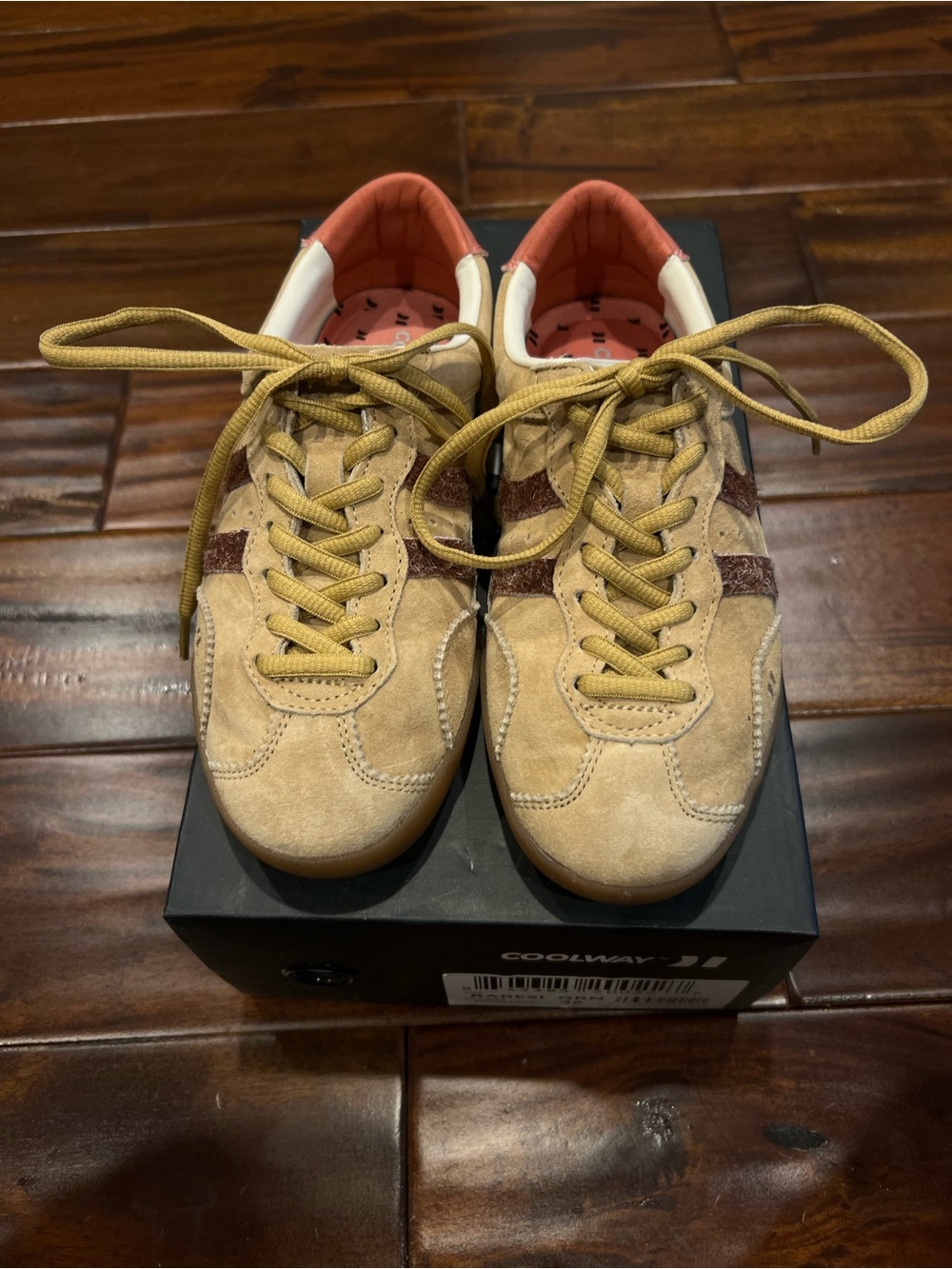 Women’s Suede Casual Sneakers in Tan and Brown